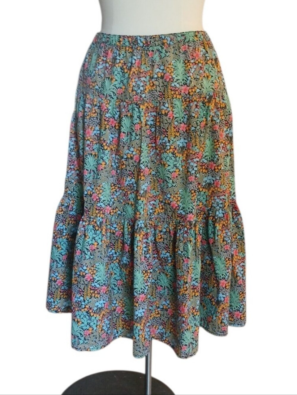 Vintage-Style Bohemian Midi Skirt